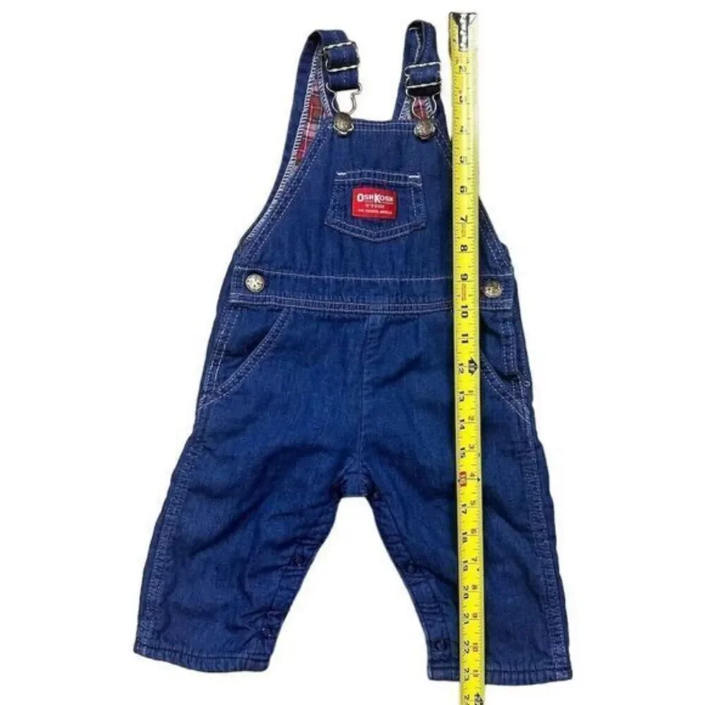 Vintage OshKosh B'gosh Vestbak‎ Baby Overalls 12 Months Blue Unisex